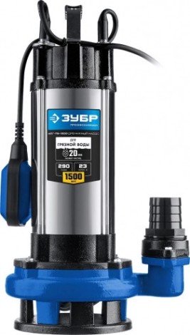 Насос дренажный ЗУБР НПГ-Т5-1500 Насос дренажный ЗУБР НПГ-Т5-1500